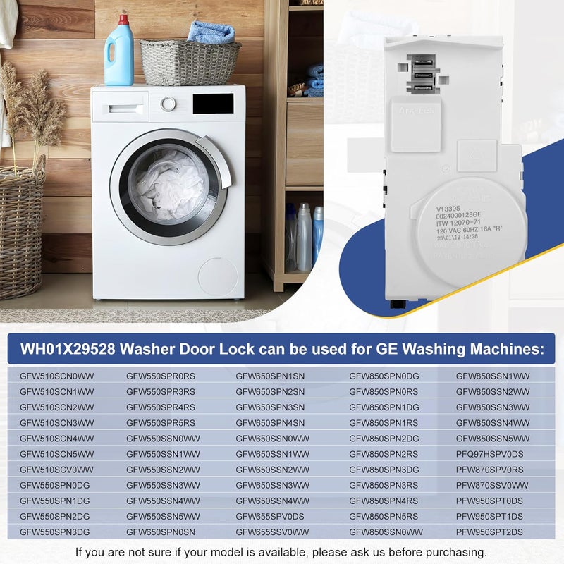 Garsoo Upgrade WH01X29528 Washer Door Lock (OEM) Compatible with ge Washing Machine, Replacement AP6985313, EAP12749276, 4958749, PS12749276, PD00060769. 3-Year Warranty - Image 4